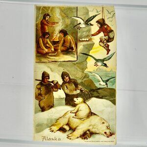 Antique Arbuckle Bros. Coffee Alaska Victorian Trade Card Polar Bears
